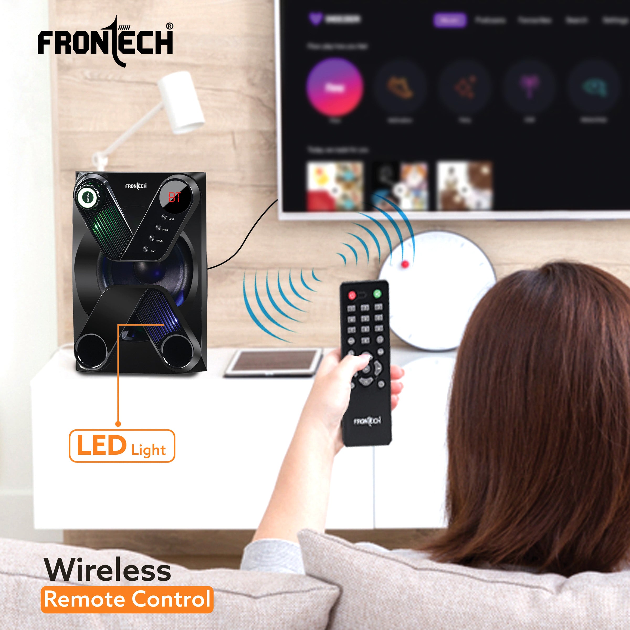 Frontech 2.1 Channel Bluetooth Speaker System (SW-0143) Frontech 2.1 Channel Bluetooth Speaker System (SW-0143)